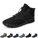 Zapatos descalzos de invierno, al aire libre, zapatos descalzos para hombre y mujer, otoño e invierno, impermeables, zapatos descalzos, Negro B., 43 EU