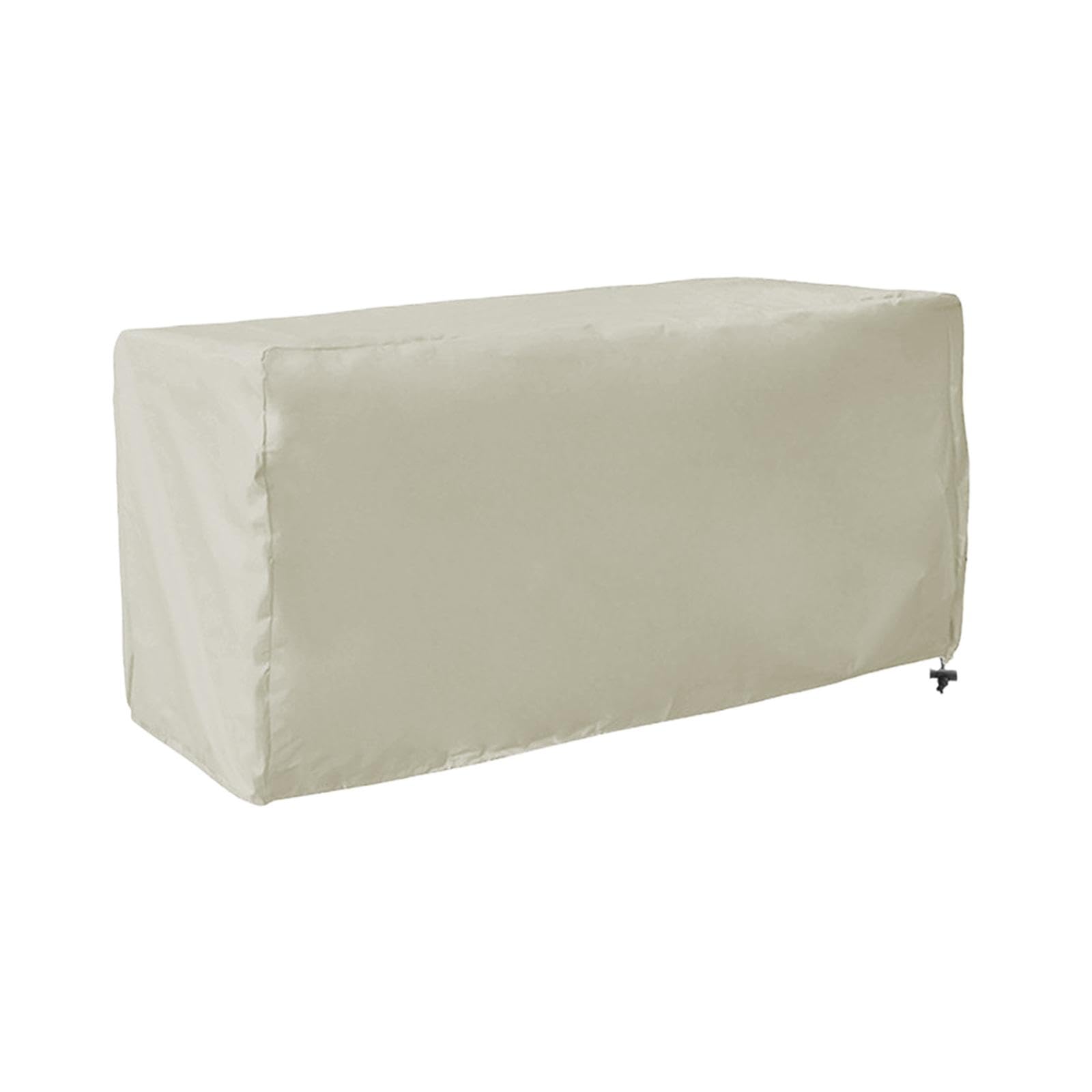 Deck Box Cover Rectangular Outdoor Waterproof for Patio Chair Fire Pit Table S beige