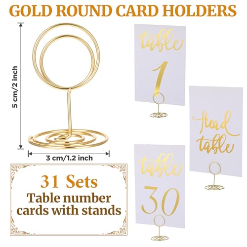 Cartes numérotées 1 à 30 format compact de 5,1 cm avec mini socles de maintien - 3
