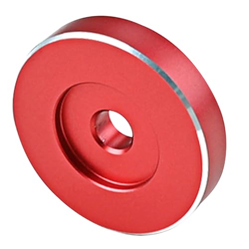 Angoily Adaptateur pour Platine Vinyle Phonographe Métallique Compact Accessoire Pratique pour Vinyle Utilisation Musicale Grand Public Rouge