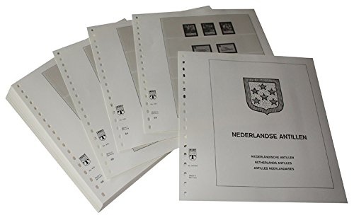 Feuilles pré-imprimées Antilles néerlandaises Lindner protégeant les timbres jaunis 1986-1999
