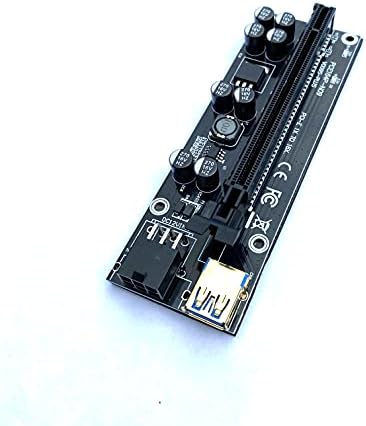 Cryptoshack Premium *Black Edition* 009S PLUS PCI-E 16x to 1x Riser Adapter Card includes 60cm USB Cable - GPU Riser with PCIE Connector for Ethereum Mining ETH Rig