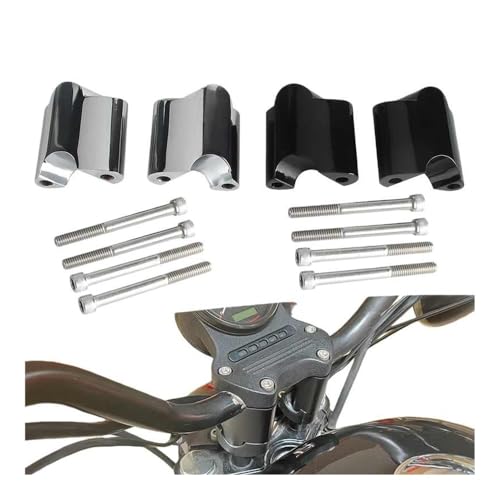 Elevador de manillar negro de aluminio robusto de 1 pulgada para Sportster XL1200