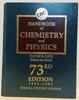 Hardcover Handbook of Chemistry and Physics Special Student Edition73rd Edition Book