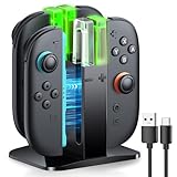 Charging Dock for Joycon 2 Controller, Charger Dock Station for Nintendo Switch 2 Accessories Kits with a USB Type-C Charging Cord (Black, 7.9 inch Switch 2)