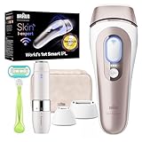 Braun Skin i-Expert Smart IPL PL7219 at Home Laser Hair Removal for Women and Men with App, Premium Pouch, Venus Razor, 2 Smart Heads, Facial Trimmer