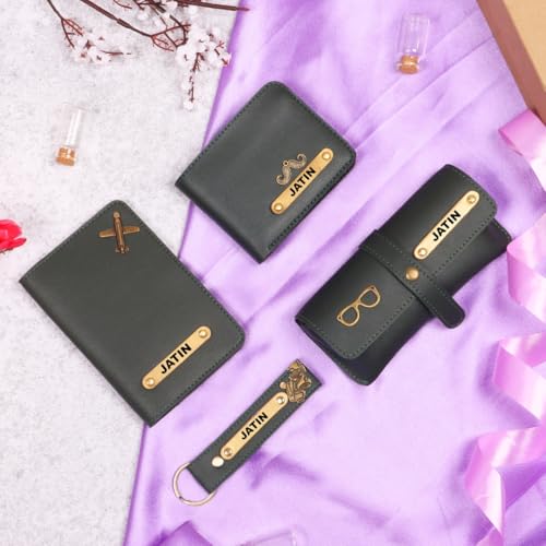 Image of ncgifts Personalized Leather Wallet Gift Hamper for Men | Gift for Man |Gifts for Man|Personalised Gifts for Men| Christmas Gifts | Secret Santa Gifts for Office Colleagues