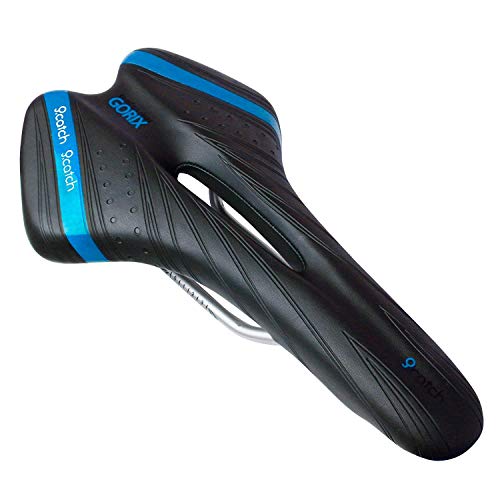Image of GORIX Bike Saddle Seat Comfortable Cushion with Rail Mountain Road Bicycle for Men and Women (A6-1)