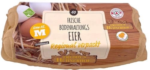 Freddys Hühnerhof Bodenhaltungs Eier 10er M