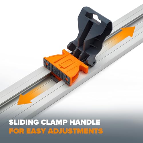 Bora NGX 5pc Deluxe Clamp Edge Set - 50 inch Guide Rail + 50 inch Rail Extension, NGX Saw Plate, T-Square Attachment & Track Clamps - Track Saw System for Circular Saw - 544550 by BORA - Image 6