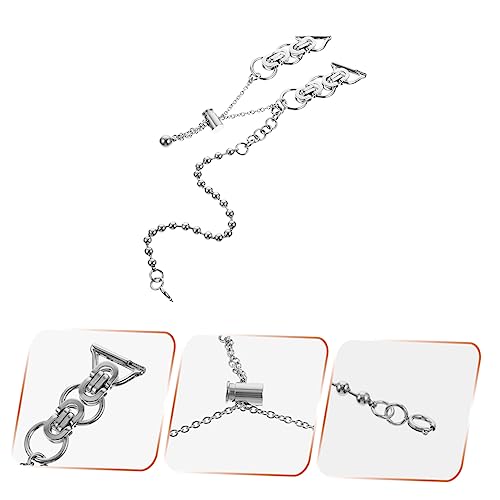 Correa de cadena de cuentas de doble recorrido para reloj de pulsera de mujer 4