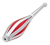 La maza semidecorativa de Albatros en rojo/plata pesa 235 gramos, mide 52 cm de largo y está pegada con una decoración metálica plateada. Está equipado con mango plateado y botones y topes blancos