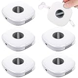 6 Pieces Retractable Cable Management Charging Cord Organizer Phone Cord Holder Retractable Cable Reels Small Winder Case for Usb Cable Headset Cord Mouse Wire Charger Cable (White)
