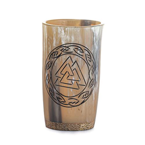 Fenrir 4Inch Viking Horn Glasses Set With Opener - 6 Oz Mini Shot Cup Goblets For Ale Mead Beer Mugs For Gift Toasting Set Of 5 #TOP2