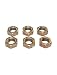 QSC 3/8-24 Steel Left Hand Jam Nut, Gold Zinc Plated (6-Pack)