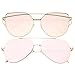 zeroUV - Mod Fashion Teardrop Rimless Mirror Flat Lens Metal Frame Aviator Sunglasses 58mm