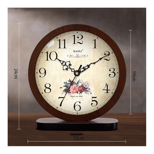 Reloj de mesa de madera con péndulo para decoración de salón 3