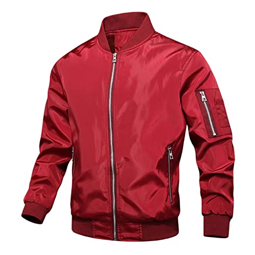 Veste de pluie homme rouge 5XL grande fermeture éclair pour rester au sec au travail