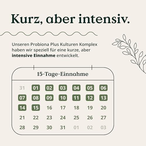 NATURE LOVE® Probiona PLUS - 120 Mrd KBE je Tagesdosis (hochdosiert) - 20 Bakterienstämme + Bio Inulin - 60 magensaftresistente Kapseln - vegan, entwickelt in Deutschland, Markenrohstoff aus Italien