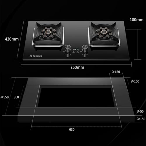 Estufa a gas 2 puestos 43 cm empotrable multigas miniatura 2