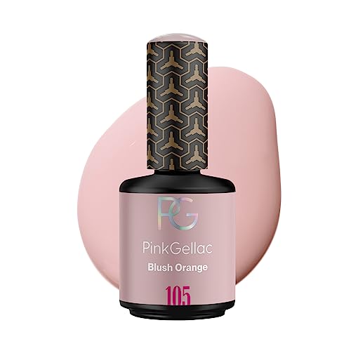 Pink Gellac Shellac żelowy lakier do paznokci 15 ml do lampy UV LED | 105 Blush Orange Rose Różowy | żel do paznokci do paznokci UV | lakier do paznokci LED lakier żelowy żel do paznokci