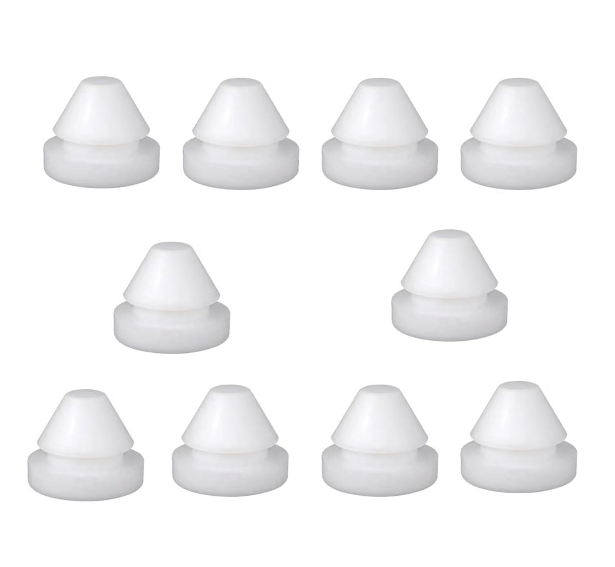 Gummi-Rohrabdeckung, Stopfenloch, runde Schnapplochstopfen für 4,0–50 mm Loch, Lochstopfen für Metallrohre, Möbel-Endkappeneinsätze (weiß, 6 mm)