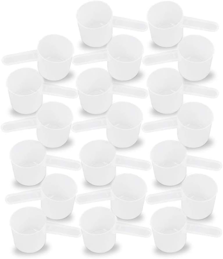 Tablespoon Coffee Scoops - 70 mL Plastic Measuring Spoons Long Handle Scoop for Measuring Coffee, Pet Food, Grains, Protein, Spices and Other Dry Goods (20 Pack) BPA FREE