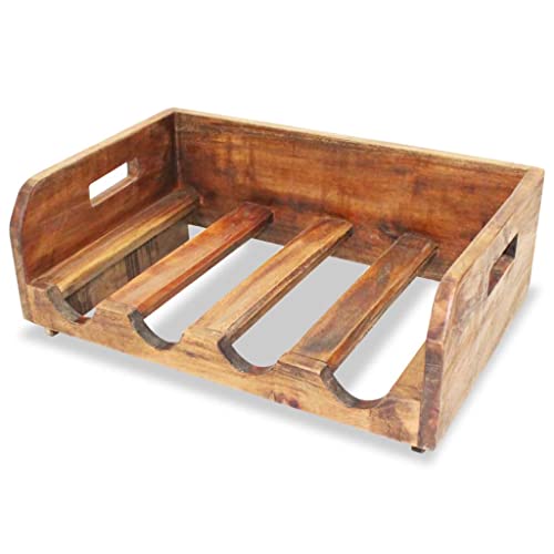 Soportes para botellas de vino madera reciclada 4 piezas miniatura 4