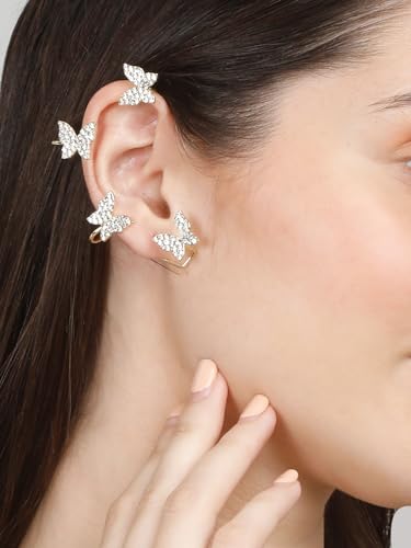 Stylish Pearl Earrings for Women (Gold)