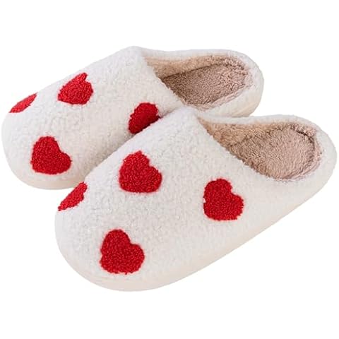 Obosoyo Slippers Women Strawberry Men House Fuzzy Plush Shoes Funky Cute Design Fun Slipper Unisex Comfy Bedroom Soft Warm Slipper Indoor Non-slip Slip-On Cover