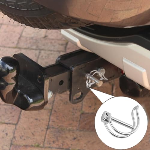 Rohrklappsplinte, 6 x 45mm Sicherungsstift, 10 Stück mit Rastverschluss, Verzinkt Splinte, Sicherungsbolzen, für Bauernhof Rasen Garten