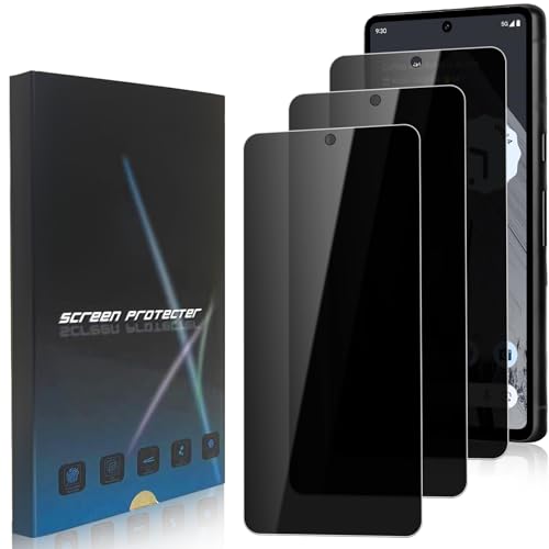 zonyee 3 Pack Privacy Screen Protector for Google Pixel 8 Pro, 9H Hardness Anti-Spy Full Adhesive Coverage Tempered Glass Film for Google Pixel 8 Pro [Anti-Scratch] [Not Support Fingerprint Reader]