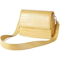 Women's Crocodile Yellow Faux Leather Sling Handbag only .16: eDeal Info