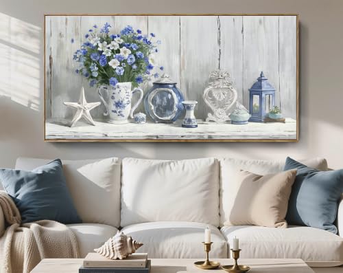 Nicetop Oversized Framed Floral Canvas Print Wall Art for Living Room 58x29 by Nicetop - Used condition - Image 8