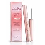 LUSHKA | Eyelash Growth Serum | 4 Peptide Lash Enhancer | Fuller, Stronger Lashes | Hyaluronic Acid, Biotin & Botanical Extracts | Safe for Sensitive Eyes & Lash Extensions (3 ml)
