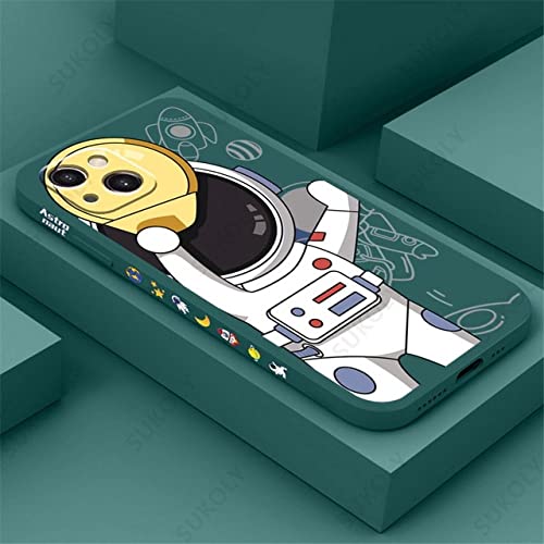 Coque silicone iPhone 13 Pro Max avec motif astronaute et protection souple antichoc