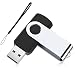 Produktbild 256GB USB Stick Speicherstick Datenspeicher 2.0 Grosse Kapazität Flash-Laufwerk Mini Rotate Metall Schwarz, Kostenloses Lanyard