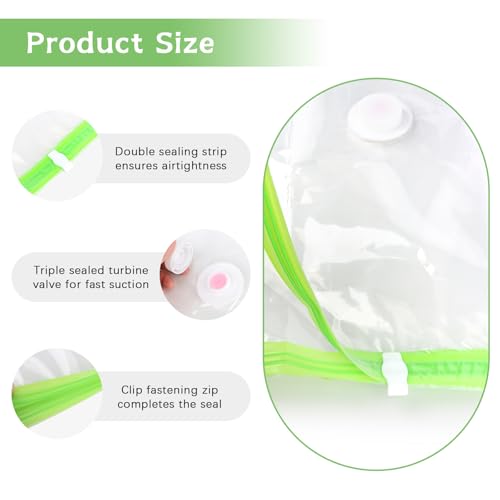 12 Stück Vakuumbeutel für Kleidung Reise, Vakuumbeutel für Bettdecken mit Elektrische und Handpumpe(3 Jumbo/3 groß/3 mittel/3 klein), Vakuumierbeutel Kleidung, Vacuum Bags for Clothing