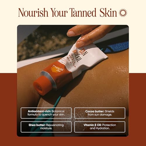 tanning club - tan de soleil orange gel - spf 6 sun tanning lotion - botanical formula for sun-kissed glow - 100ml