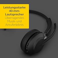 Jabra Evolve2 65 Wireless PC Headset mit Charging Stand – Noise Cancelling Microsoft Teams Certified Mono Headphones, Long-Lasting Battery – USB-A Bluetooth Adapter – Black – Ansicht 6
