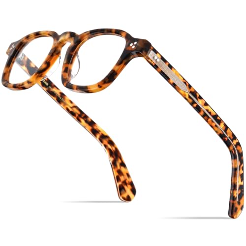 Image of HEPIDEM Acetate Glasses Frame Men Women Square Eyeglasses Optical Spectacles MZEPH