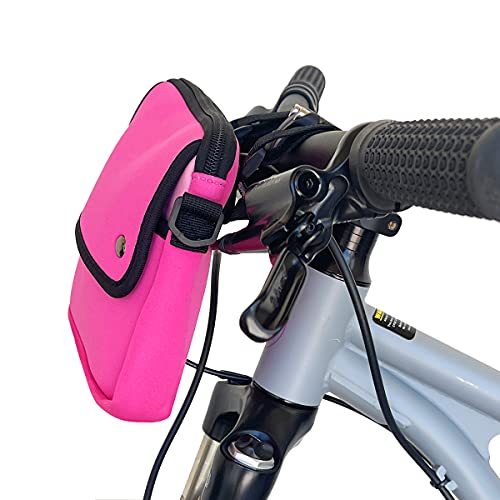 allydrew Waterproof Bike Bag, Handlebar Cycling Storage Pouch for Tools and Accessories, Pink