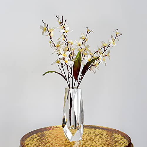 Kitcom Flower/Bud Crystal Vase Decorative Vases For Home, Wedding, Christmas, Outline Dimensions W2.8''Xh8.5'', Clear With Gift Box #TOP4