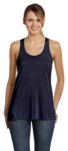 Bella + Canvas Ladies' Flowy Racerback Tank XS MIDNIGHT, Midnight, X-Small Deal