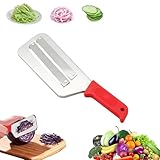 2026 New Cabbage Shredder for Coleslaw,Cuchillo Triturador De Repollo,Stainless Steel Cabbage Cutter Slicer,Lettuce Shredder for Kitchen, Fruit, Vegetable (red)