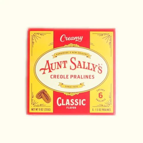 Aunt Sally's Creamy Classic Pralines- 6 count box- New Orleans Most Famous Praline- Handmade Pecan Candy