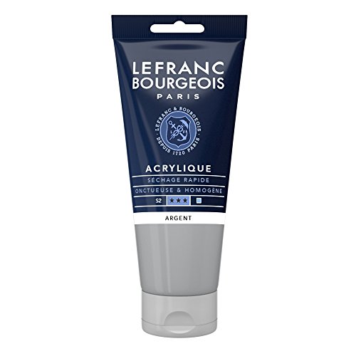 Lefranc Bourgeois Fine Acrylic Colore Acrilico, Grigio (Silver), 80 ml