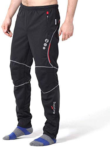 4ucycling Men's Athletic Outdoor Fleeced Thermal Work Out Pants