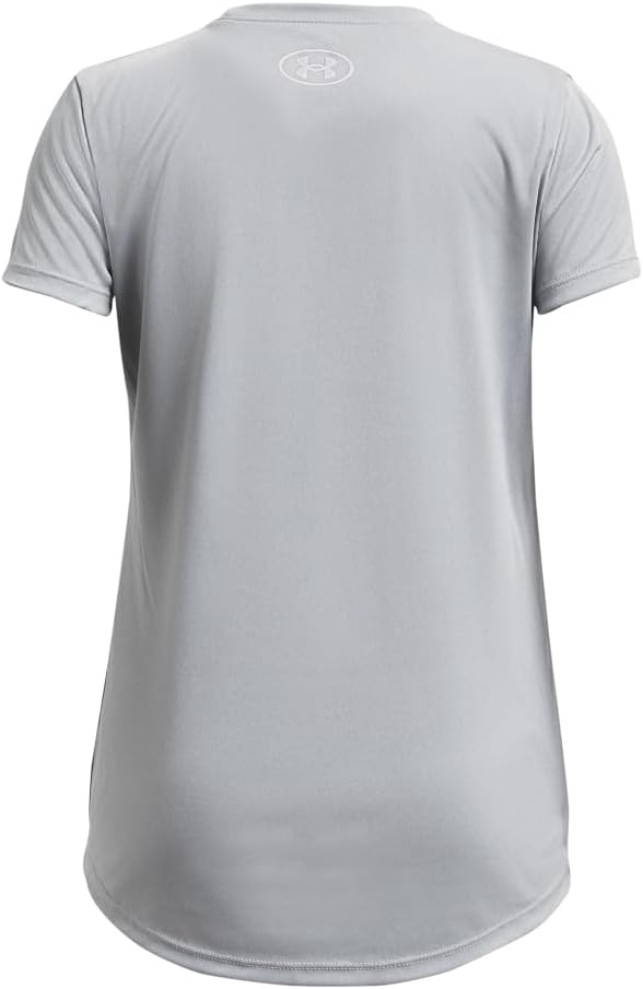 Under Armour Girls' Velocity Big Logo Short Sleeve Crew Neck T Shirt