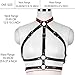 Women‘s Punk Gothic Leather Chest Harness–Adjustable Black Body Chain Belt,Body Harness Belt Lingerie Decorative Strap,Caged Bra Top.for Rave,Club Party&Valentine's Festival Costume Accessories Gift.